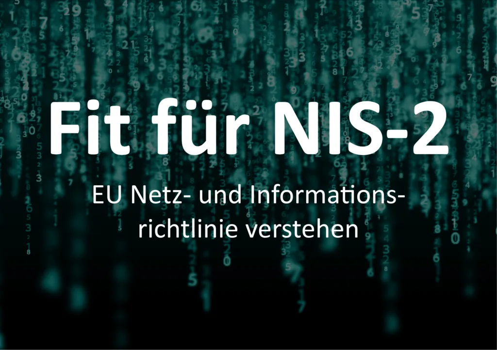 Fit für NIS2 – EU Netz- und Informationsrichtlinie verstehen (Hintergrund: blaue Zahlen, Code)